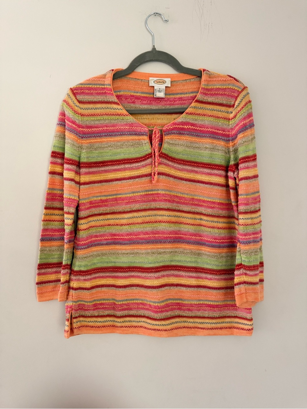 Talbots Striped Knit Sweater Coastal Grandma Size S